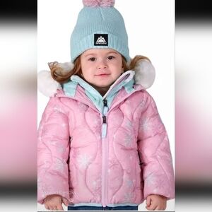 NEW Snozu Girls Kids Size 6 Pink
Jacket Blue Hat Fleece Lining